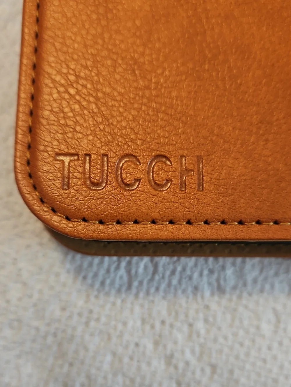 TUCCH Camel Faux Leather Wallet Folio Phone Case Magnetic Closure Card Holder OS